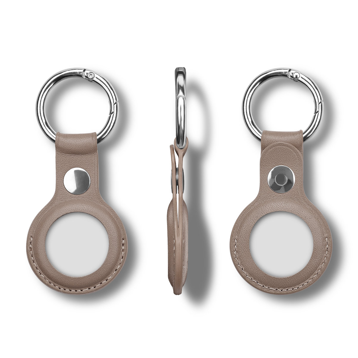 Carcasa de protectie tip breloc Ring Keychain compatibila cu Apple AirTag Dark Brown 1 Lerato.ro