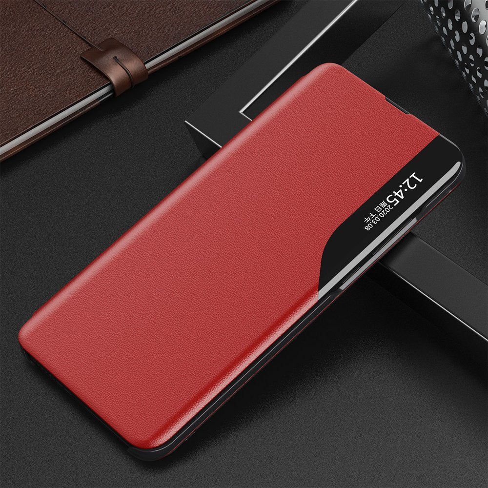 Husa Eco Leather View compatibila cu Samsung Galaxy S21 Plus Red 1 Lerato.ro