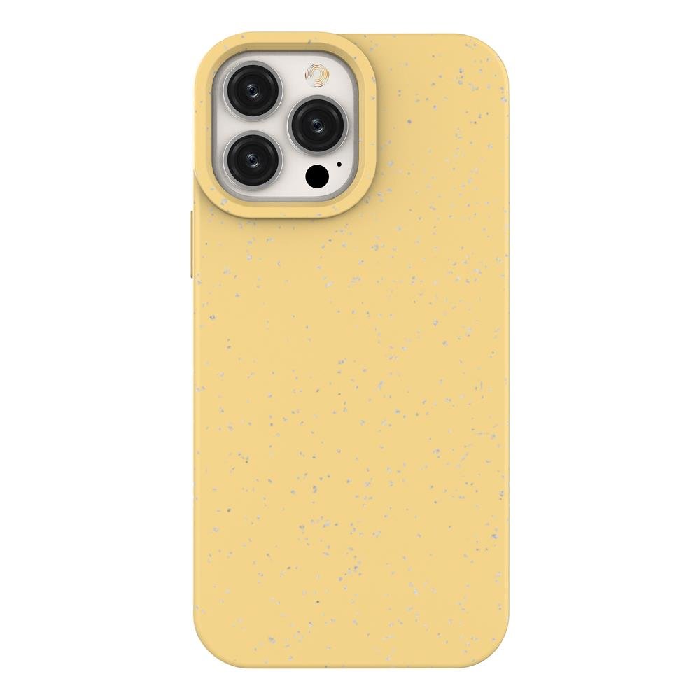 Carcasa biodegradabila Eco Shell compatibila cu iPhone 13 Yellow 1 Lerato.ro