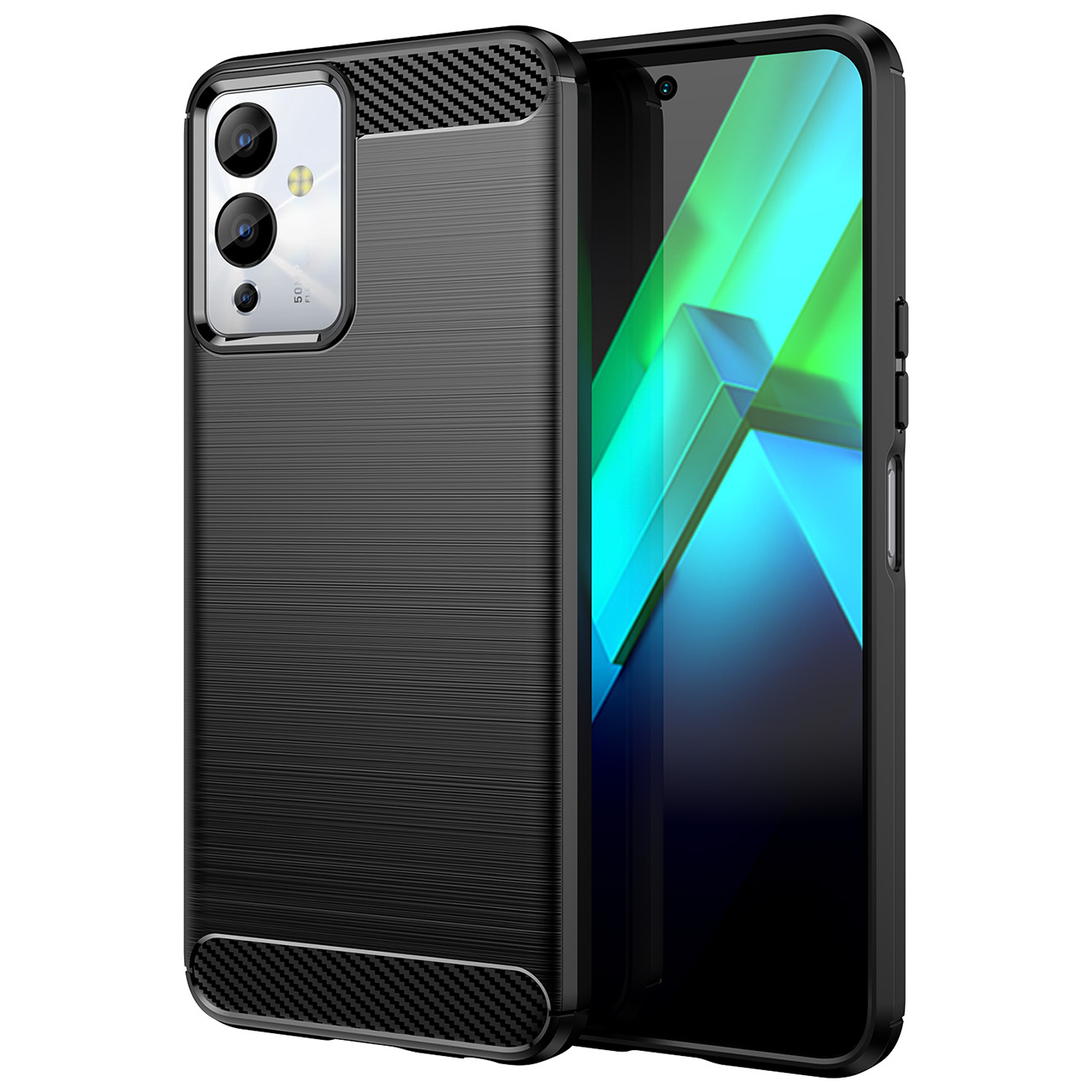 Carcasa Flexible Carbon compatibila cu Infinix Note 12i Black