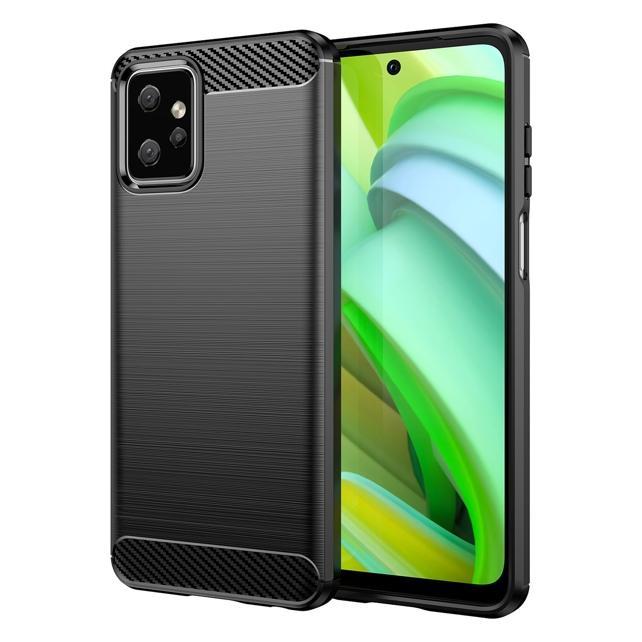 Carcasa Flexible Carbon compatibila cu Motorola Moto G Power 2023 Black