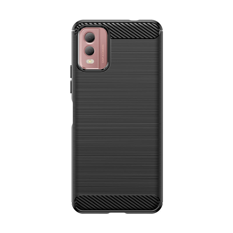 Carcasa Flexible Carbon compatibila cu Nokia C32 Black