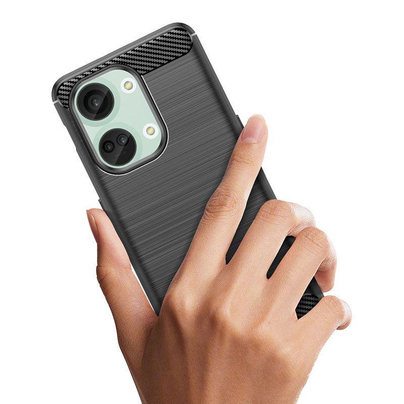 Carcasa Flexible Carbon compatibila cu OnePlus Ace 2V / Nord 3 Black 1 Lerato.ro
