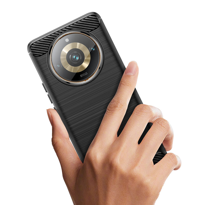 Carcasa Flexible Carbon compatibila cu Realme 11 Pro / 11 Pro Plus Black 1 Lerato.ro