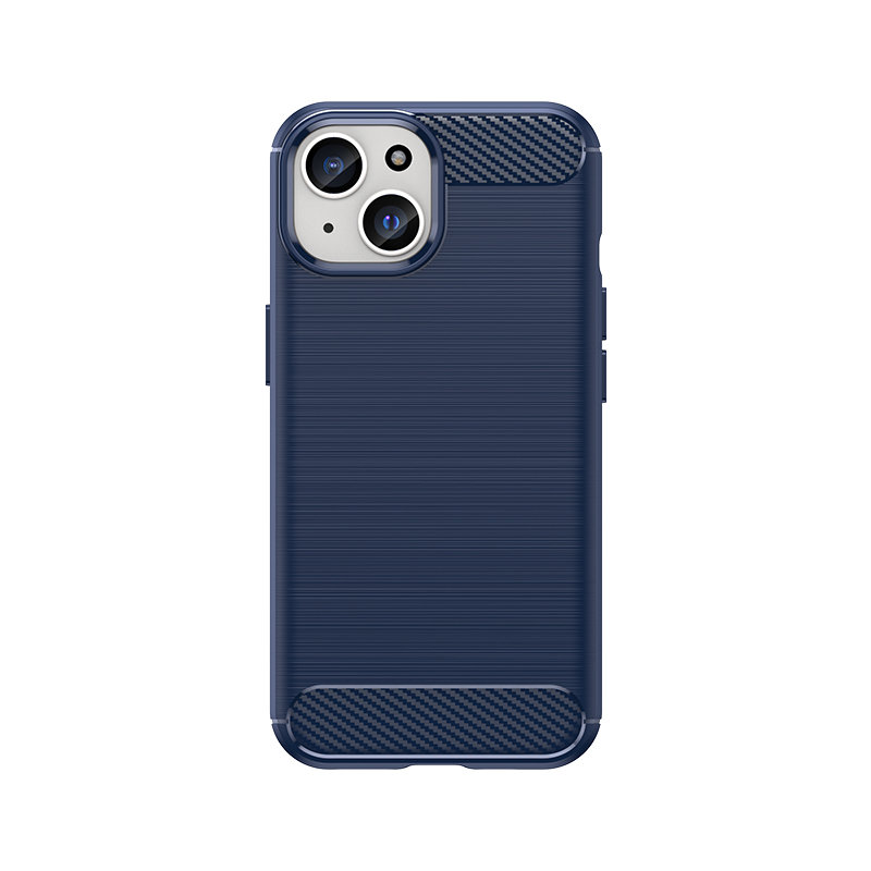Carcasa Flexible Carbon compatibila cu iPhone 15 Blue 1 Lerato.ro