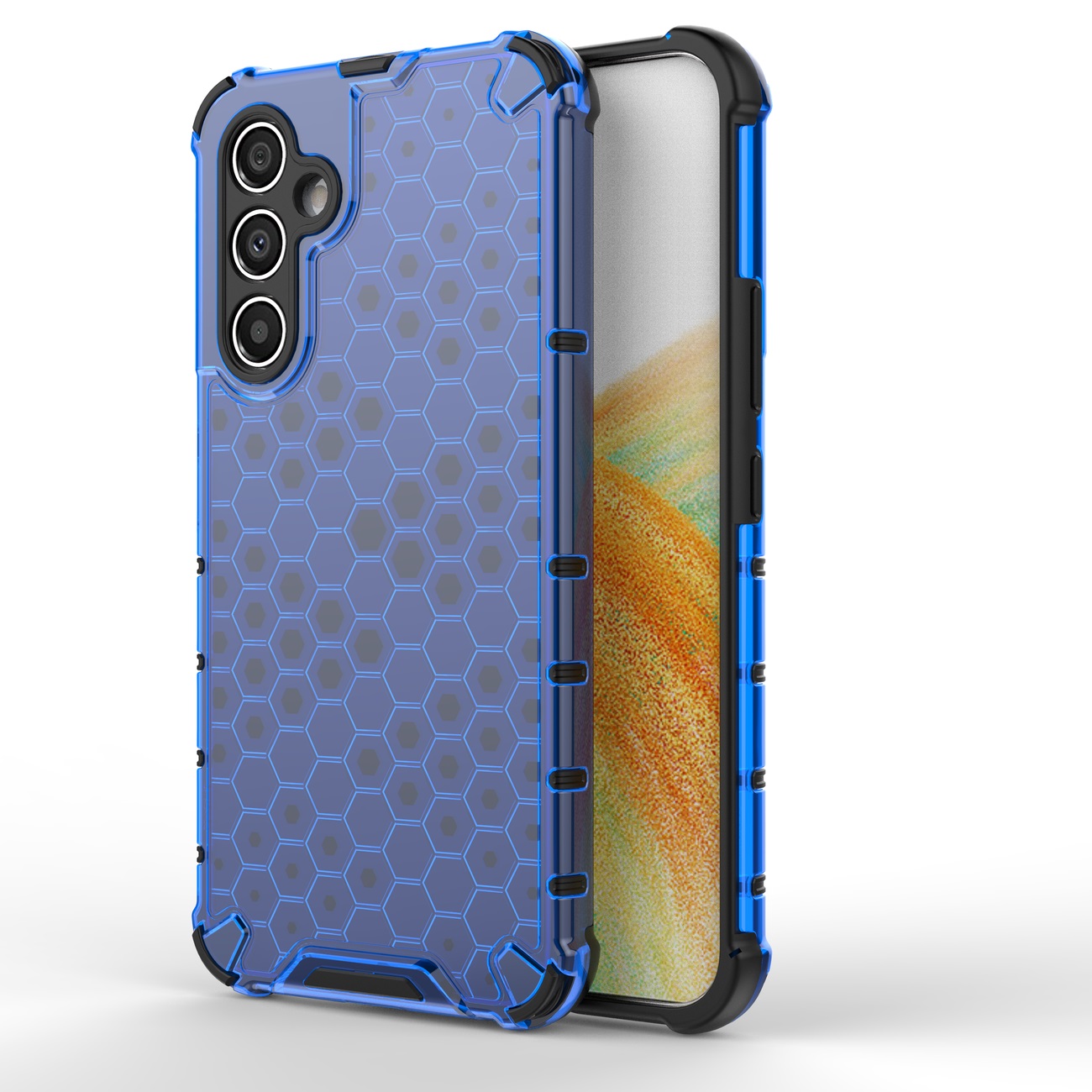 Carcasa Honeycomb compatibila cu Samsung Galaxy A54 5G Blue 1 Lerato.ro