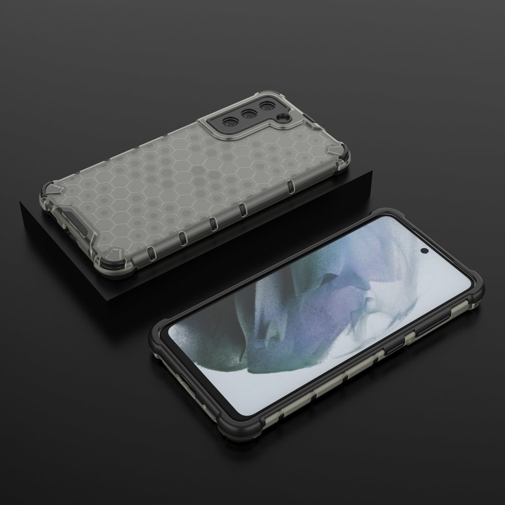 Carcasa Honeycomb compatibila cu Samsung Galaxy S21 FE 5G Black 1 Lerato.ro