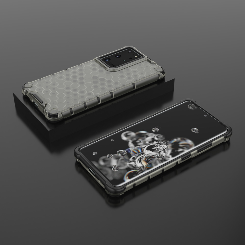 Carcasa Honeycomb compatibila cu Samsung Galaxy S22 Ultra Black 1 Lerato.ro