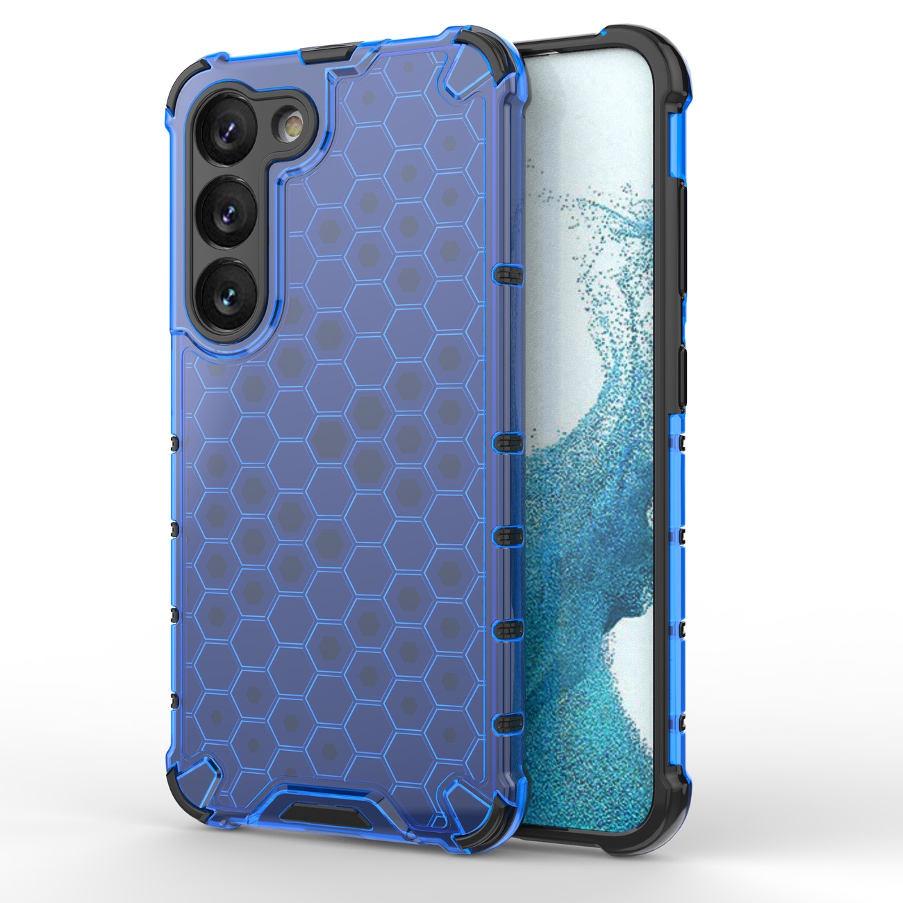 Carcasa Honeycomb compatibila cu Samsung Galaxy S23 Blue 1 Lerato.ro