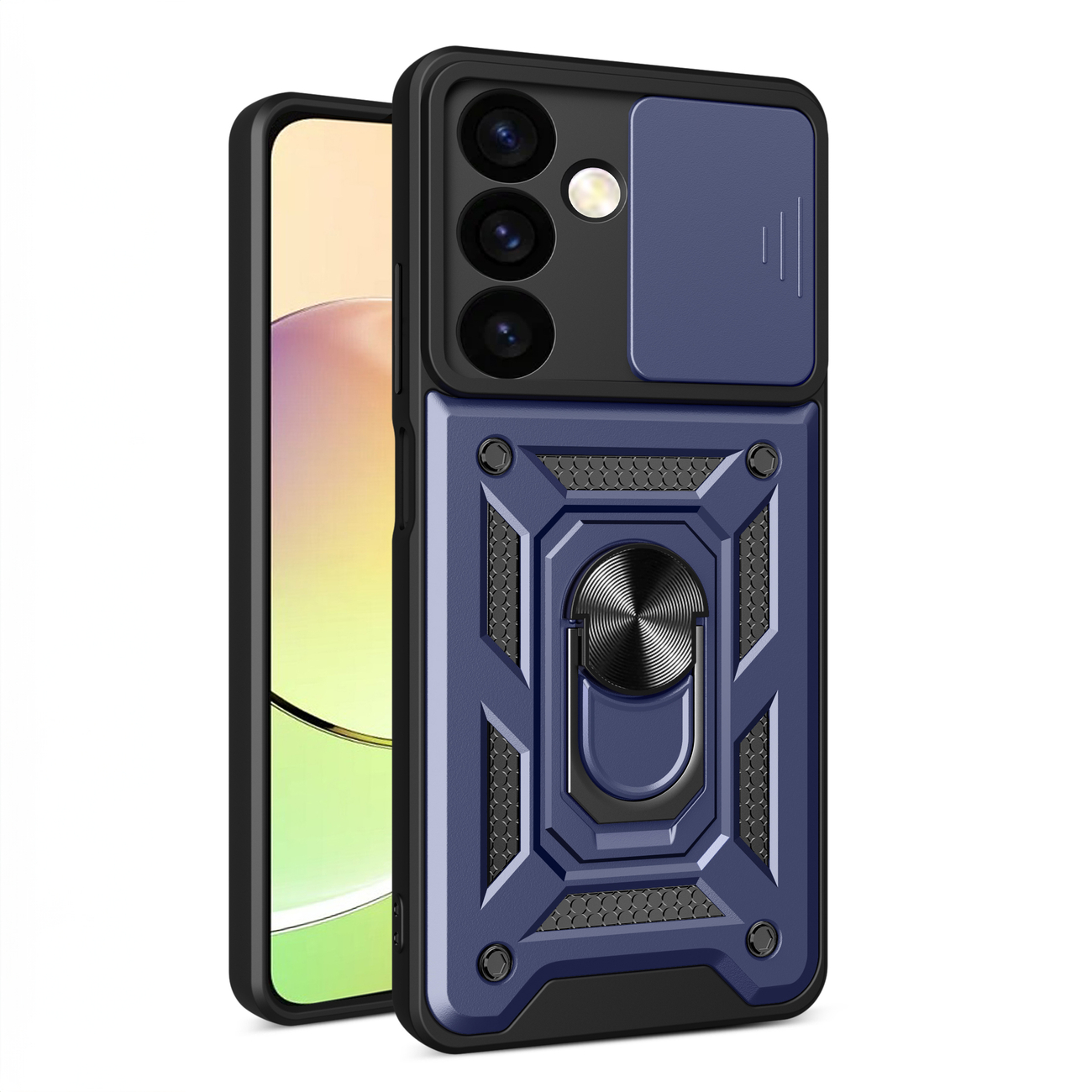Carcasa Hybrid Armor CamShield compatibila cu Samsung Galaxy A15 4G / A15 5G Blue 1 Lerato.ro
