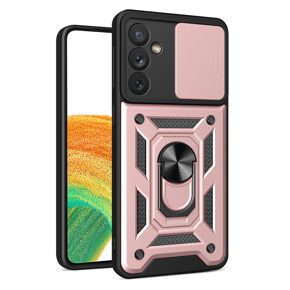 Carcasa Hybrid Armor CamShield compatibila cu Samsung Galaxy A34 5G Pink 1 Lerato.ro