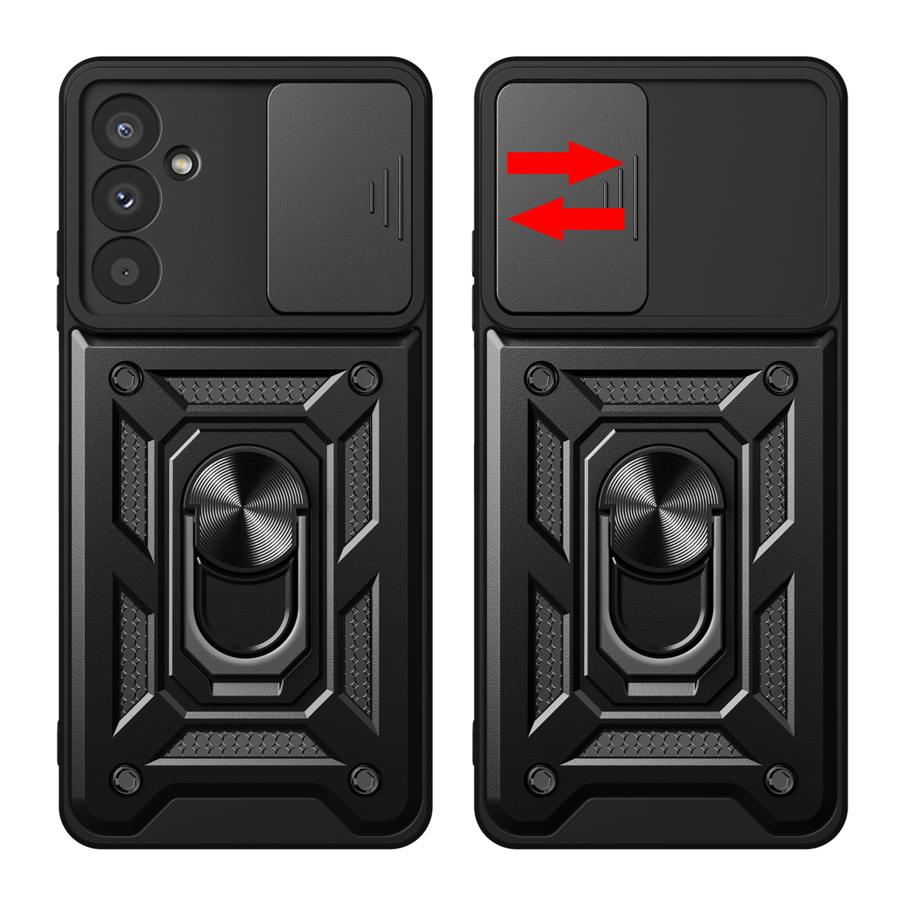 Carcasa Hybrid Armor CamShield compatibila cu Samsung Galaxy M14 Black 1 Lerato.ro