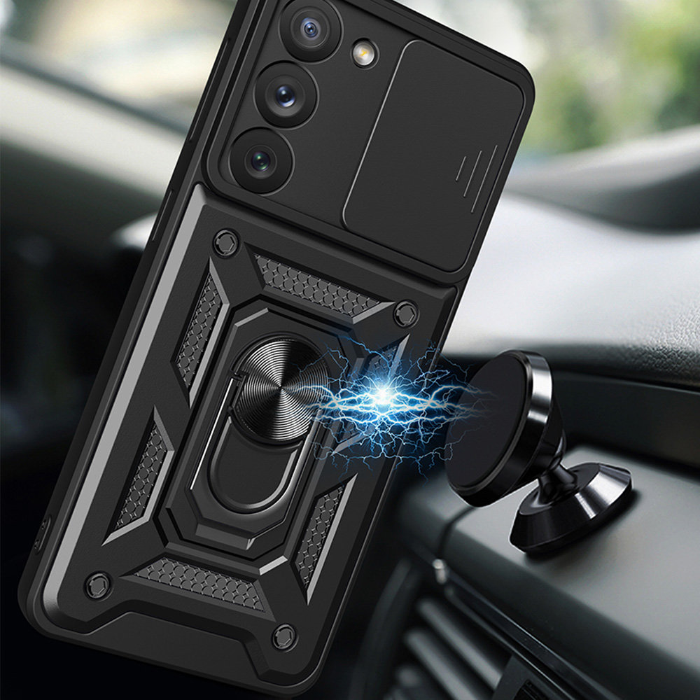 Carcasa Hybrid Armor CamShield compatibila cu Samsung Galaxy S23 Plus Black 1 Lerato.ro