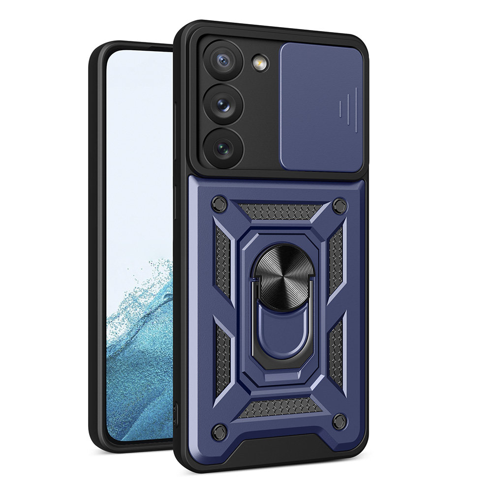 Carcasa Hybrid Armor CamShield compatibila cu Samsung Galaxy S23 Blue 1 Lerato.ro