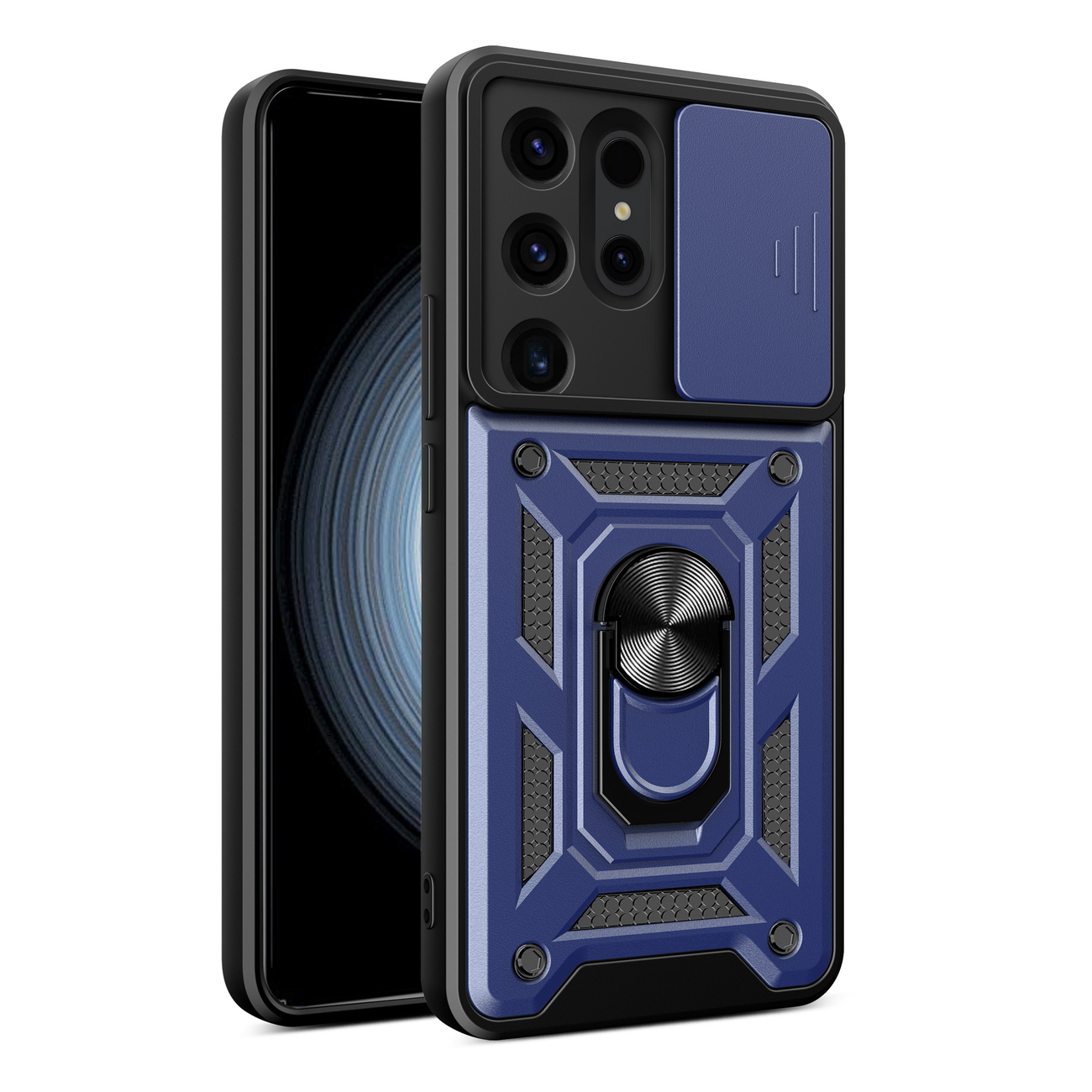 Carcasa Hybrid Armor CamShield compatibila cu Samsung Galaxy S24 Ultra Blue 1 Lerato.ro