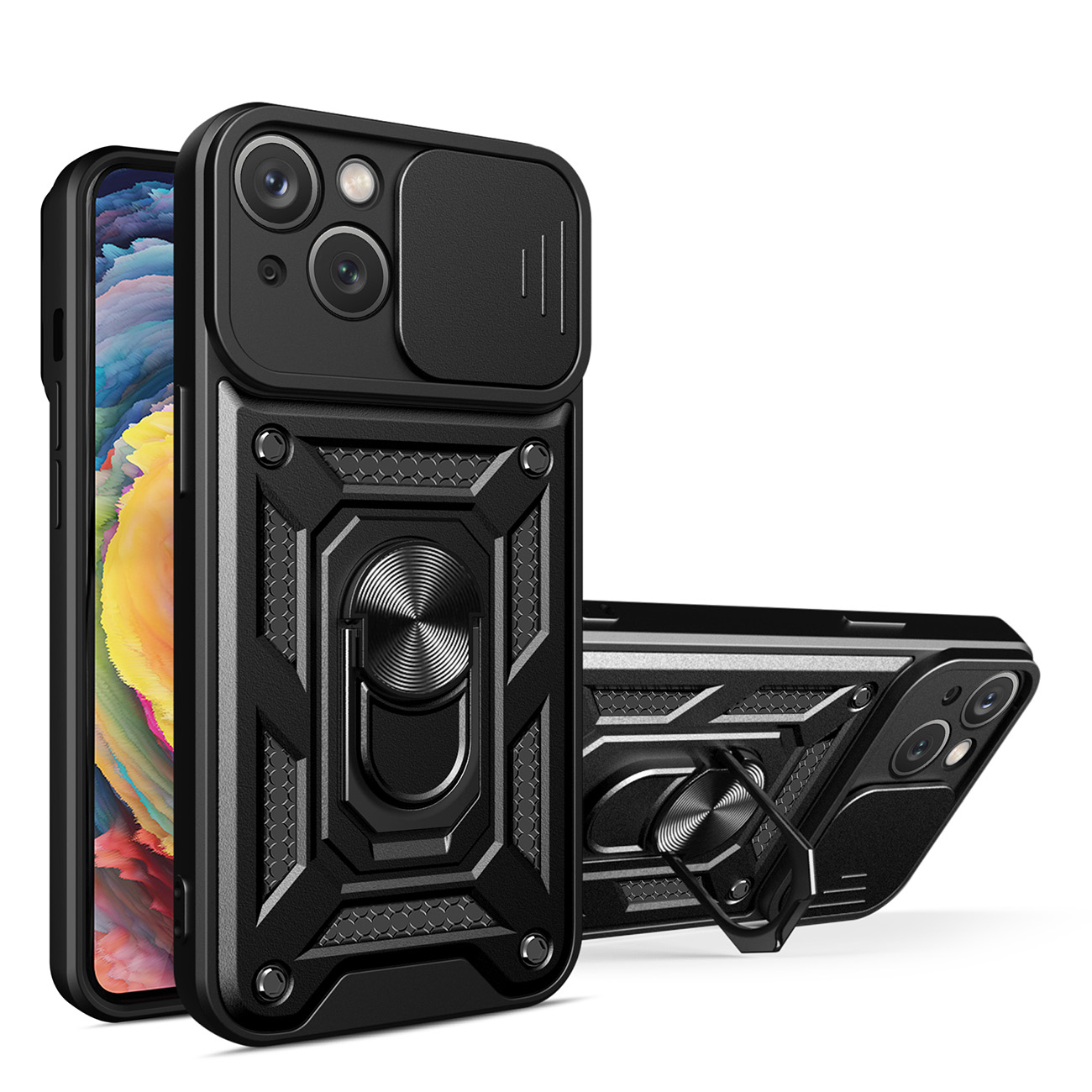 Carcasa Hybrid Armor CamShield compatibila cu Huawei nova Y90 Black