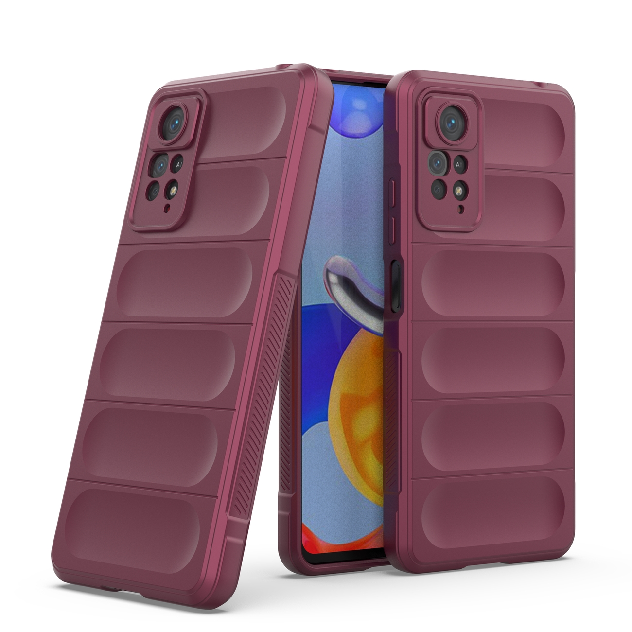 Carcasa Magic Shield compatibila cu Xiaomi Redmi Note 11 Pro Burgundy 1 Lerato.ro