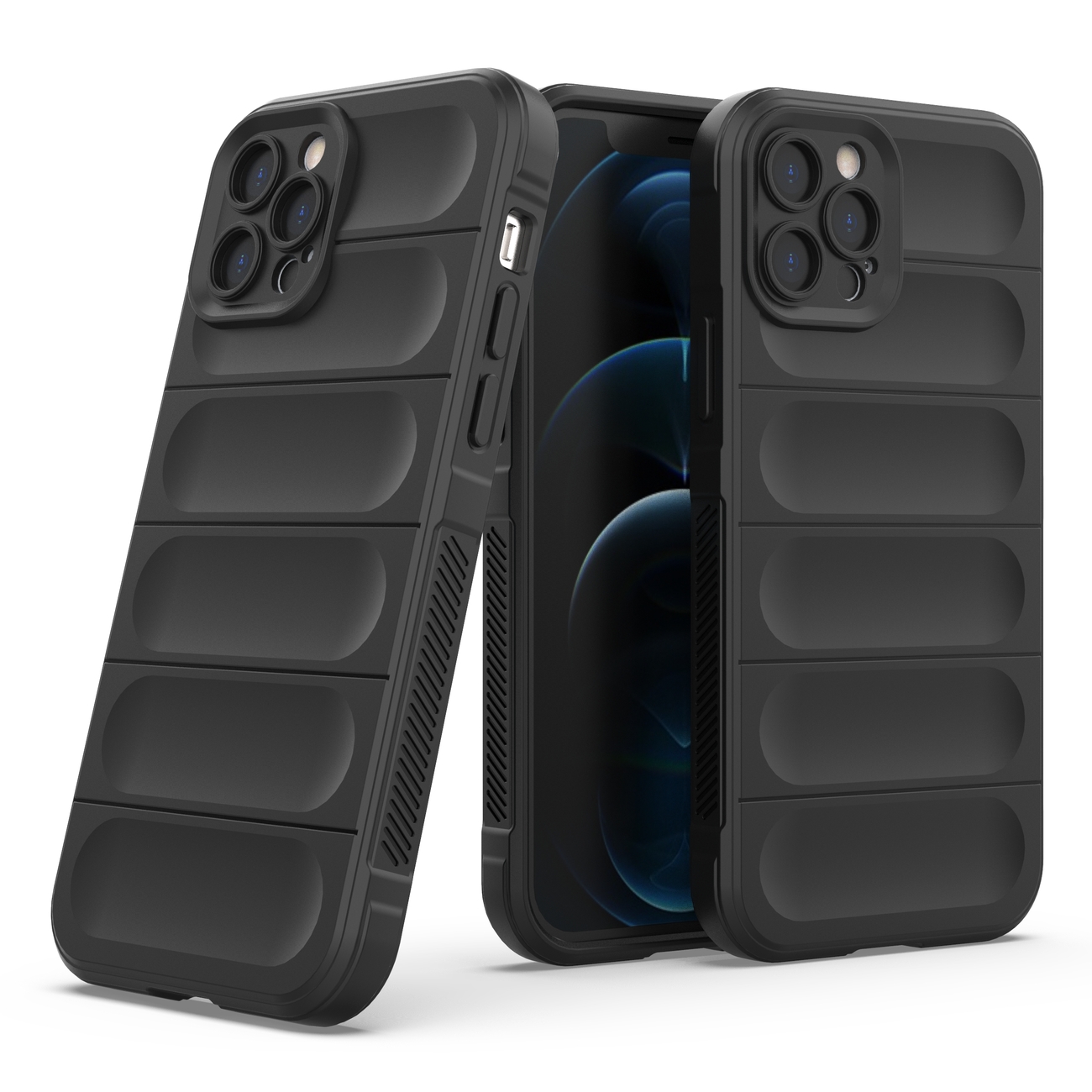 Carcasa Magic Shield compatibila cu iPhone 12 Pro Black 1 Lerato.ro
