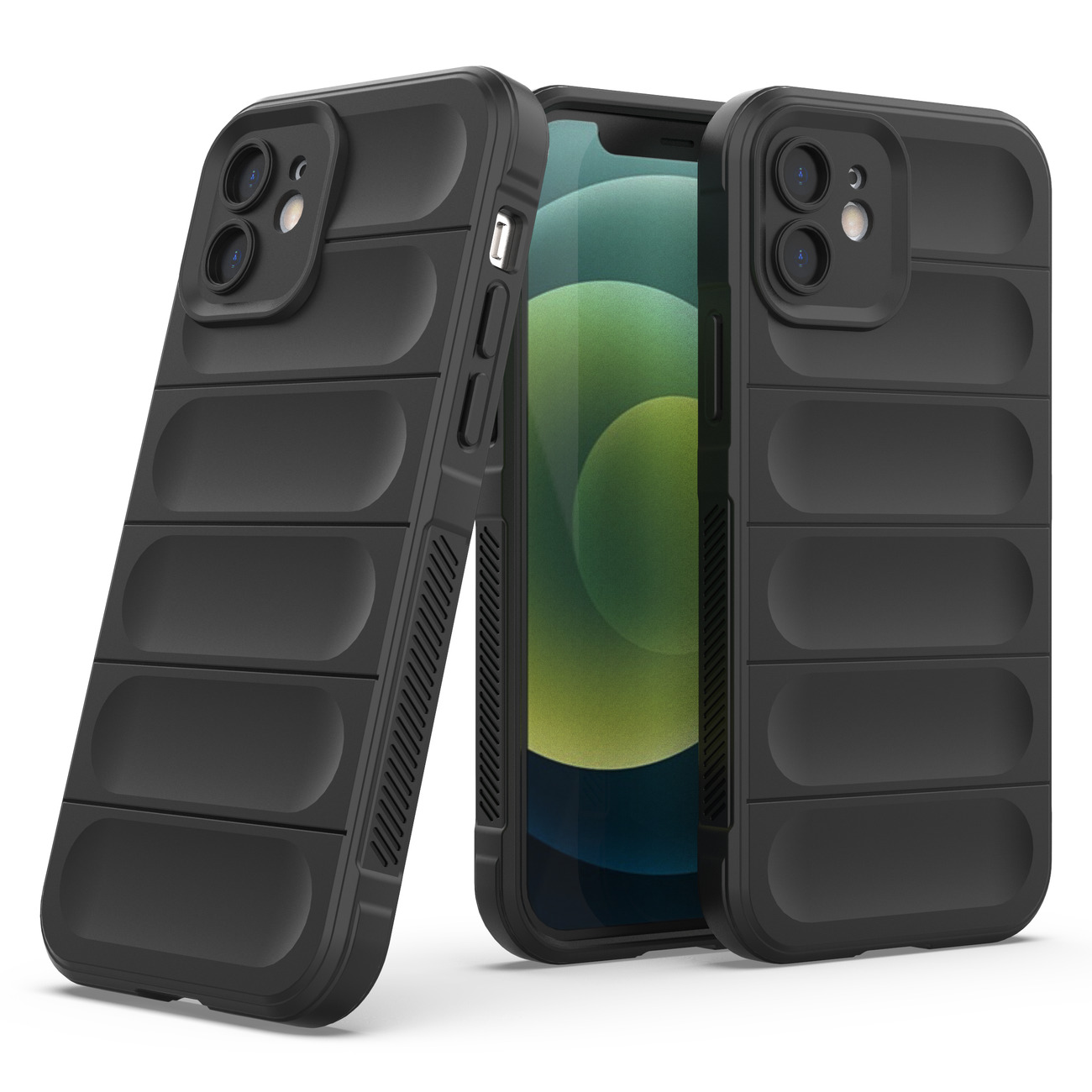 Carcasa Magic Shield compatibila cu iPhone 12 Black 1 Lerato.ro