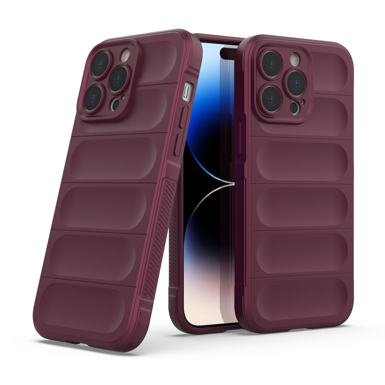 Carcasa Magic Shield compatibila cu iPhone 14 Pro Max Burgundy 1 Lerato.ro
