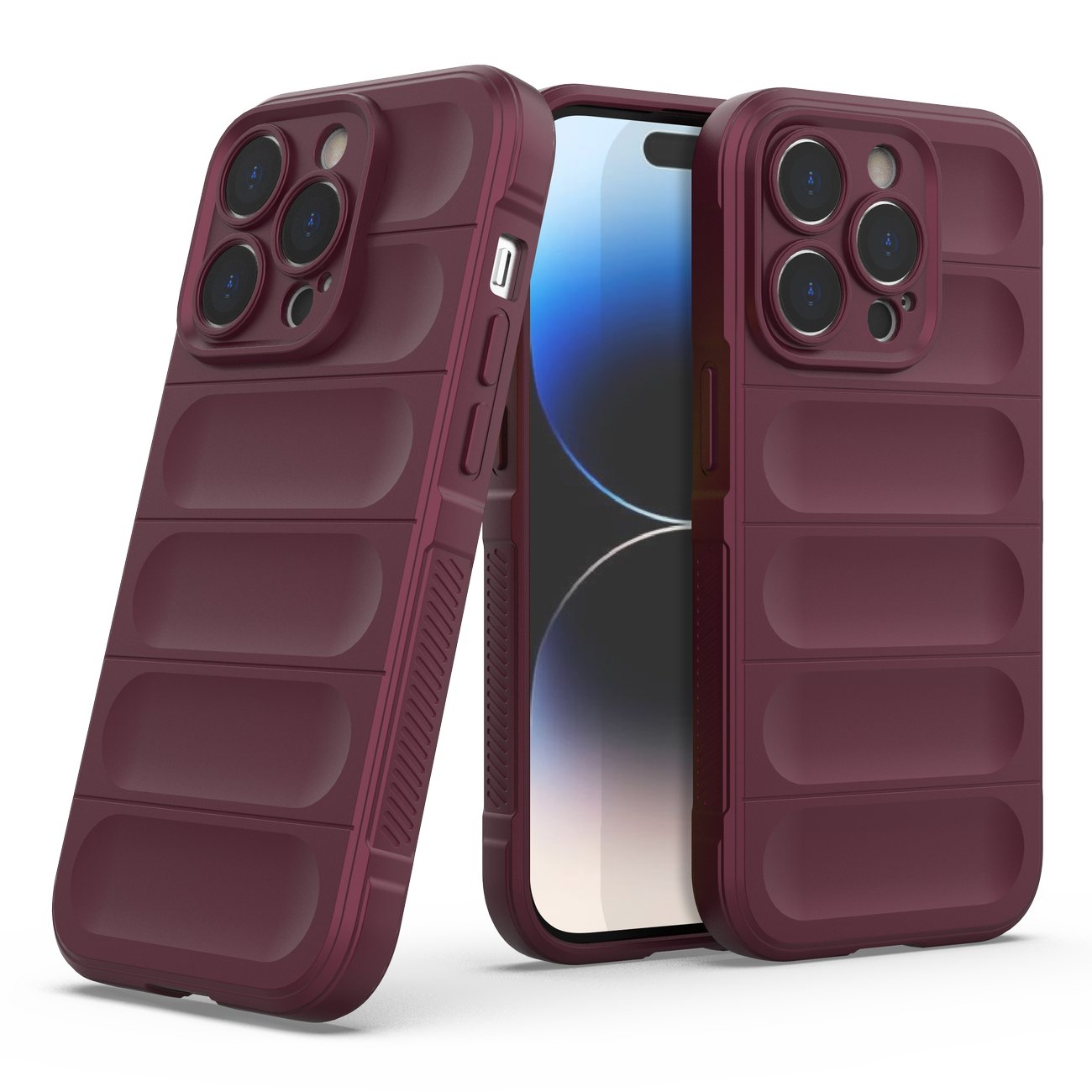 Carcasa Magic Shield compatibila cu iPhone 14 Pro Burgundy 1 Lerato.ro