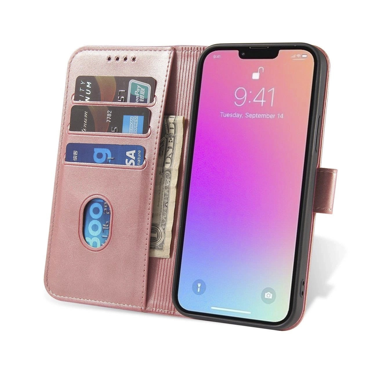 Husa Magnet Wallet Stand compatibila cu Samsung Galaxy S25 Ultra Red 1 Lerato.ro