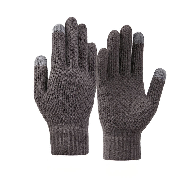 Manusi sport de iarna Braided Gloves, Compatibile Touchscreen, Marime universala, Gri 1 Lerato.ro