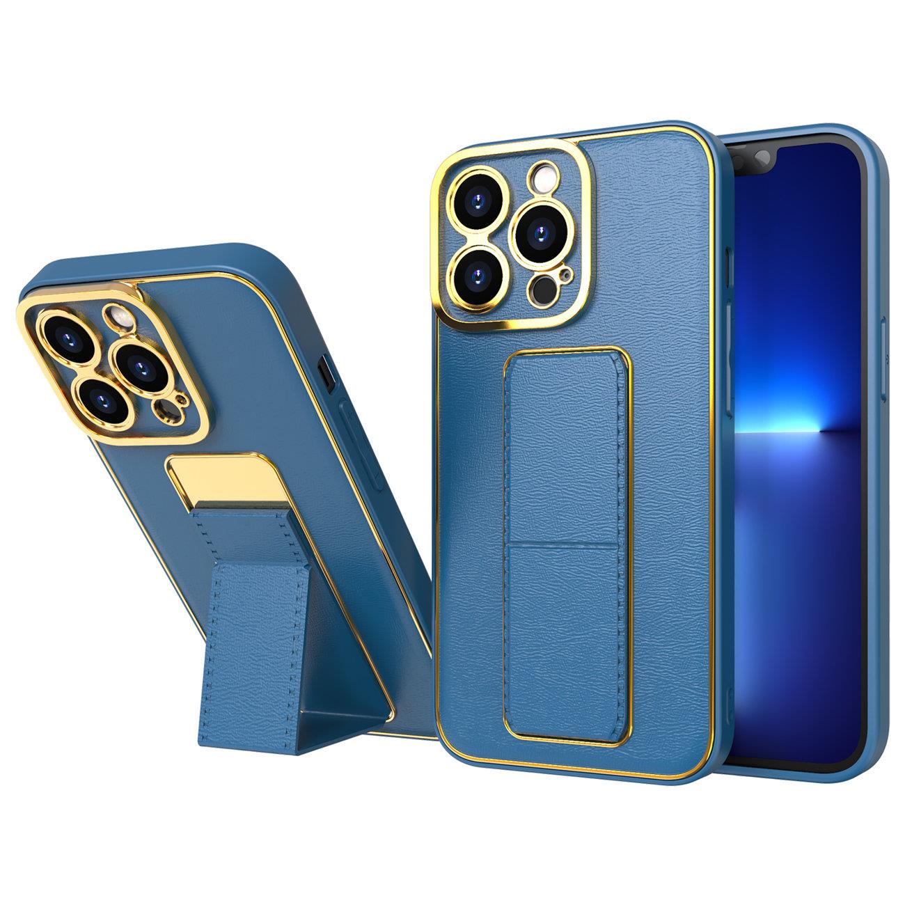 Carcasa Kickstand Case compatibila cu Samsung Galaxy A12 Blue 1 Lerato.ro