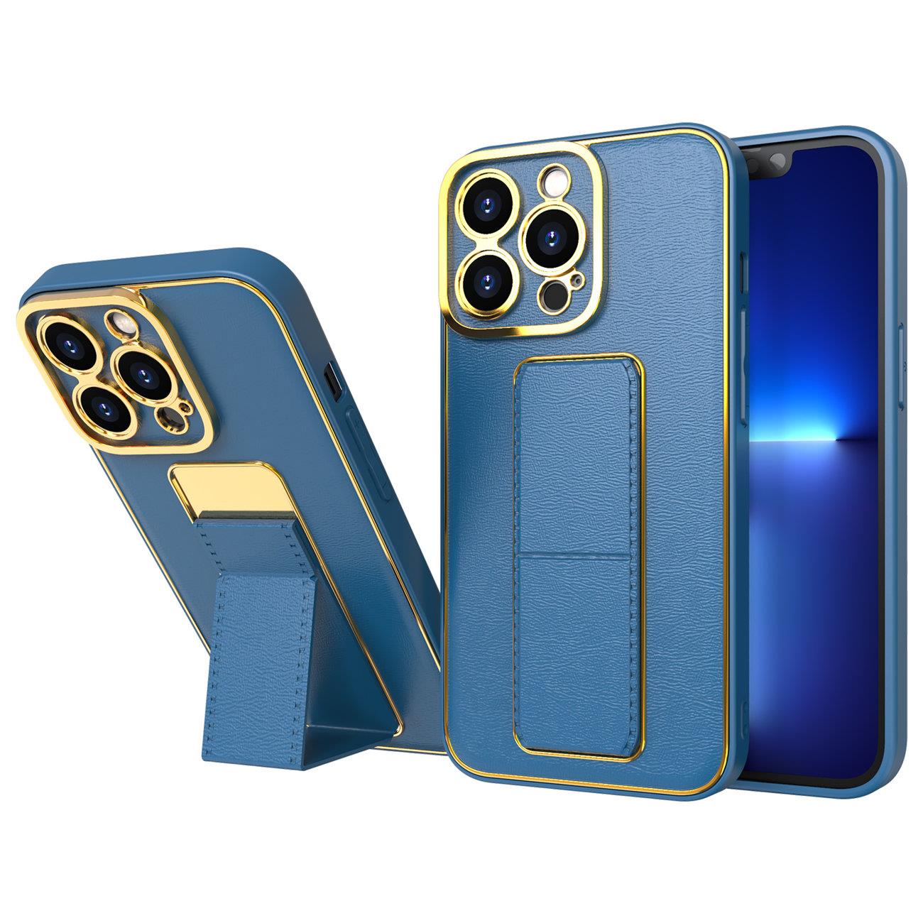 Carcasa Kickstand Case compatibila cu iPhone 13 Pro Max Blue 1 Lerato.ro