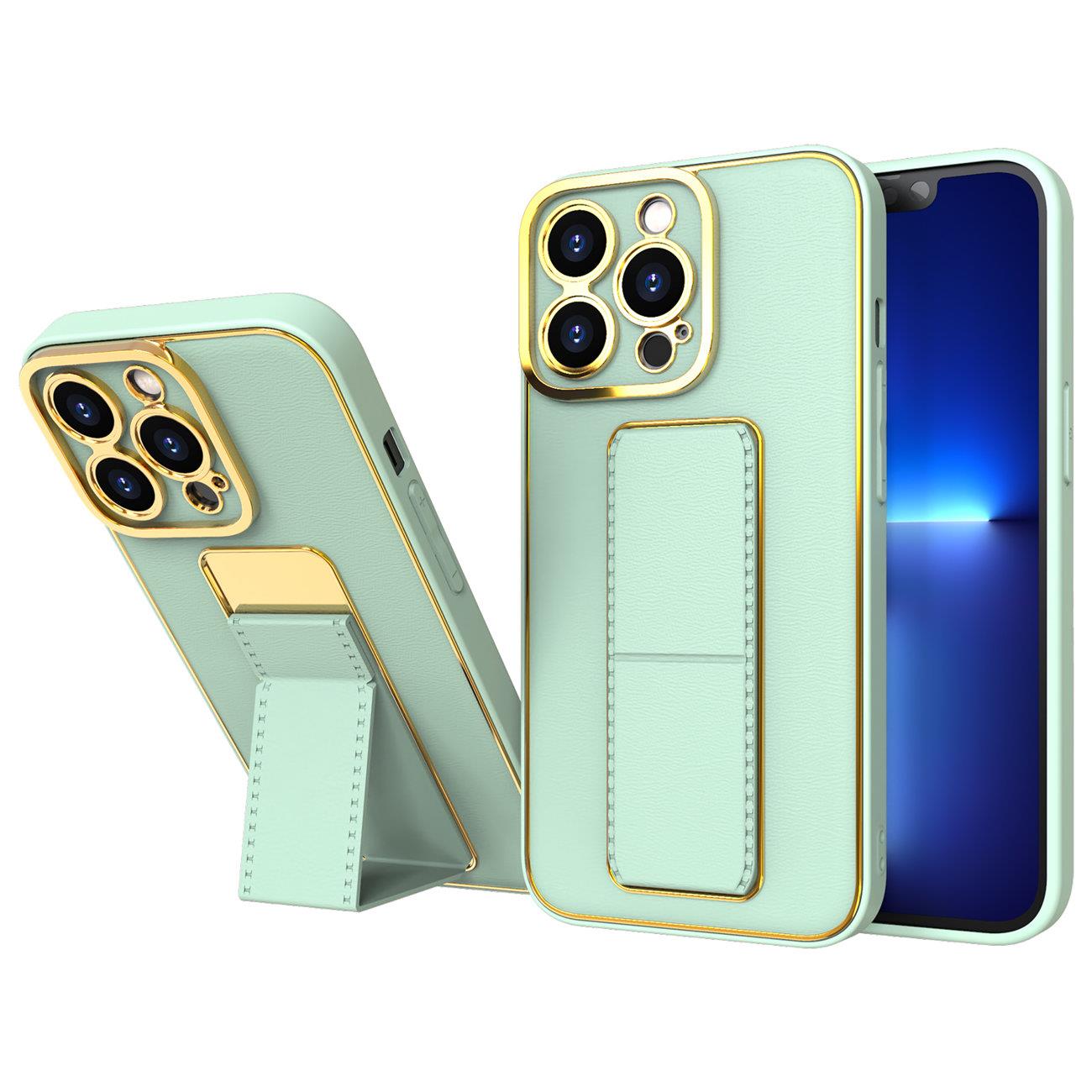 Carcasa Kickstand Case compatibila cu iPhone 13 Pro Max Green 1 Lerato.ro