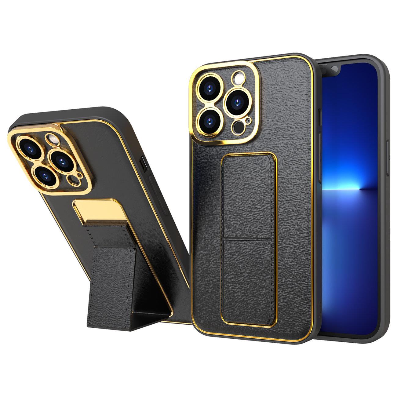 Carcasa Kickstand Case compatibila cu iPhone 13 Pro Black 1 Lerato.ro