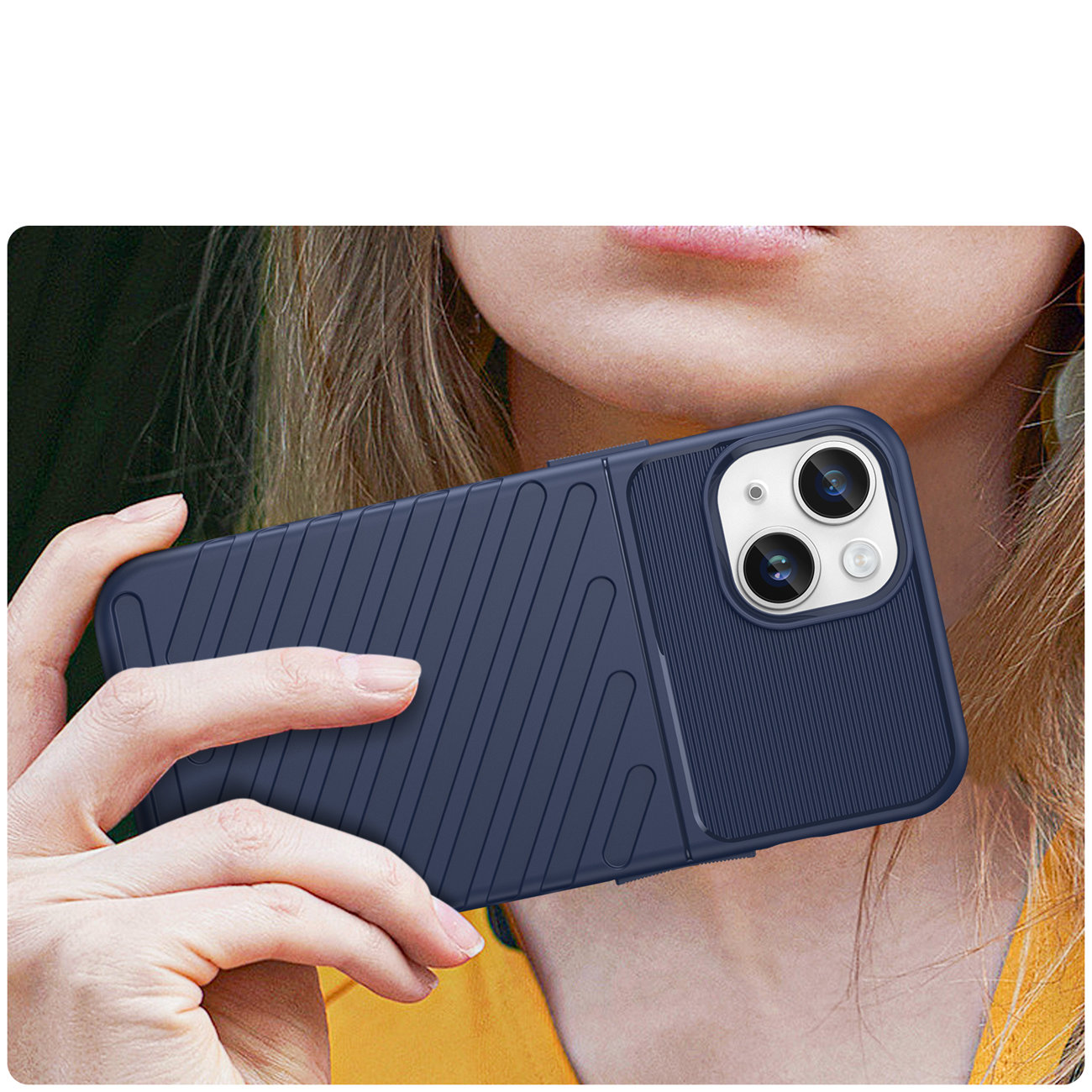 Carcasa Thunder Flexible compatibila cu iPhone 14 Plus Blue 1 Lerato.ro