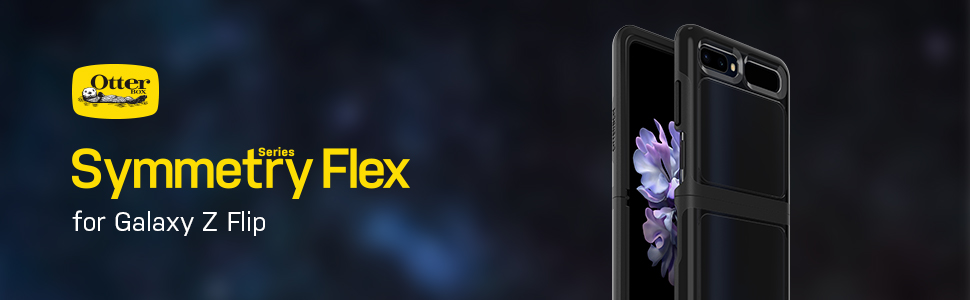 Carcasa Otterbox Symmetry Flex compatibila cu Samsung Galaxy Z Flip Black/Clear 1 Lerato.ro