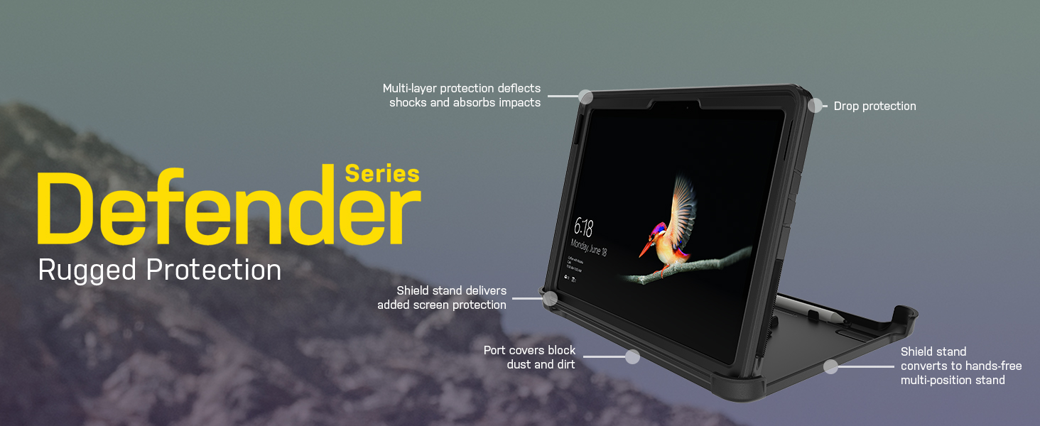 Carcasa Otterbox Defender Microsoft Surface Go 2 Black 1 Lerato.ro