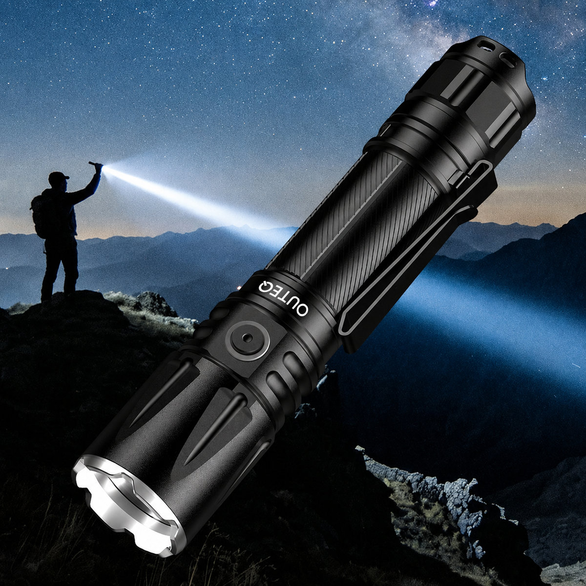 Lanterna OUTEQ FL5, LED, 20W, 1800 lm, incarcare USB-C, IP67, Negru 1 Lerato.ro