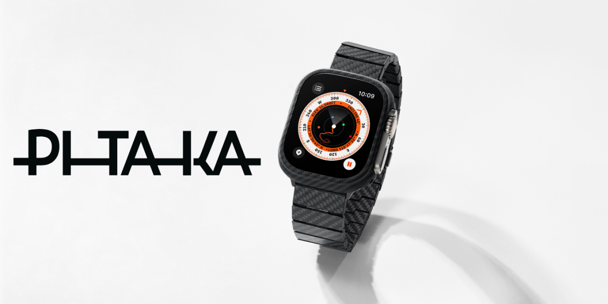 Curea Pitaka Carbon Fiber Modern compatibila cu cu Apple Watch 1/2/3/4/5/6/7/8/9/SE/SE2/Ultra, 42/44/45/49mm, Negru 1 Lerato.ro