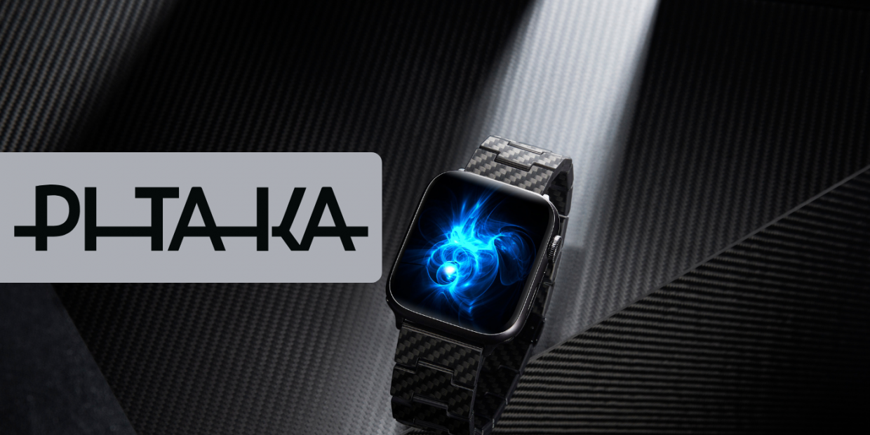 Curea Pitaka Carbon Fiber Retro compatibila cu cu Apple Watch 1/2/3/4/5/6/7/8/9/SE/SE2/Ultra, 42/44/45/49mm, Negru 1 Lerato.ro