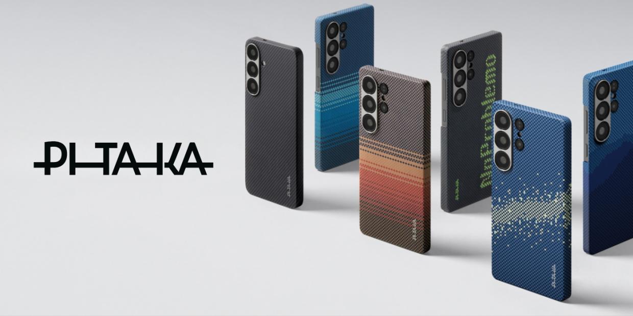 Carcasa Pitaka Ultra-Slim cu MagSafe compatibila cu Samsung Galaxy S25 Ultra, Negru 1 Lerato.ro