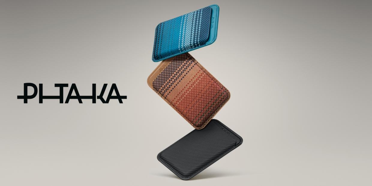 Portofel Pitaka Woven Wallet MagSafe, Negru 1 Lerato.ro