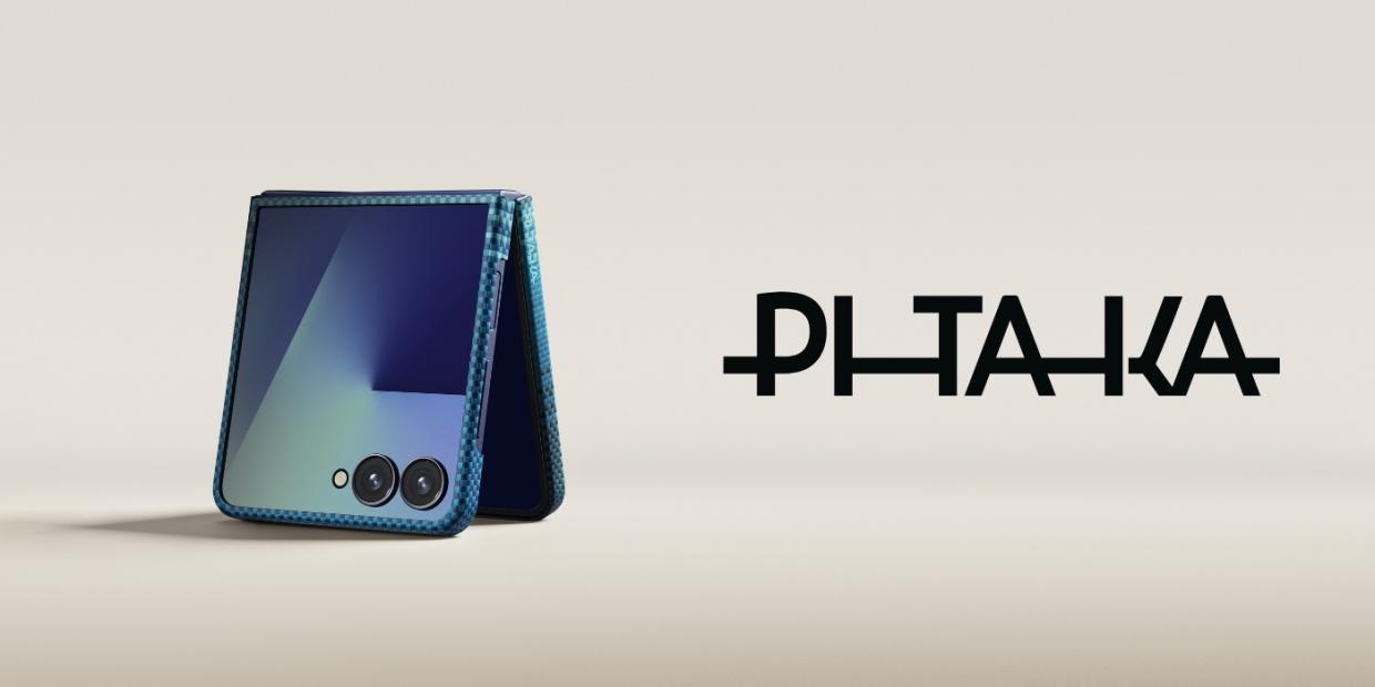 Carcasa Pitaka Ultra-Slim cu MagSafe compatibila cu Samsung Galaxy Z Flip 7, Moonrise 1 Lerato.ro