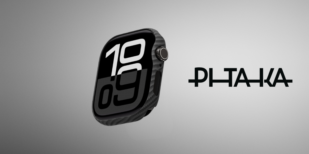 Carcasa PITAKA Air compatibila cu Apple Watch 10 / 11 42mm, Negru / Gri 1 Lerato.ro