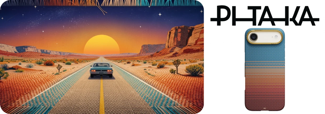Husa PITAKA Edge California Dream 01 cu MagSafe compatibila cu iPhone 17 Air, Sunset 1 Lerato.ro