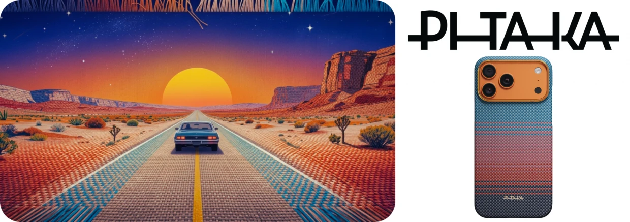 Husa PITAKA Edge California Dream 03 cu MagSafe compatibila cu iPhone 17 Pro Max, Sunset 1 Lerato.ro