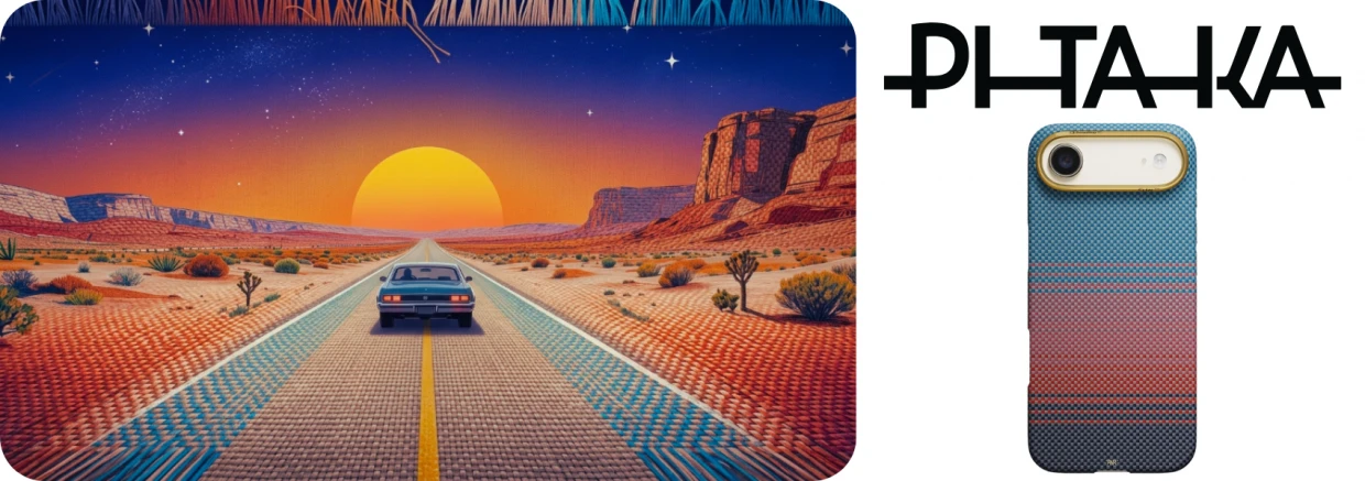 Husa PITAKA Edge California Dream 03 cu MagSafe compatibila cu iPhone 17 Air, Sunset 1 Lerato.ro