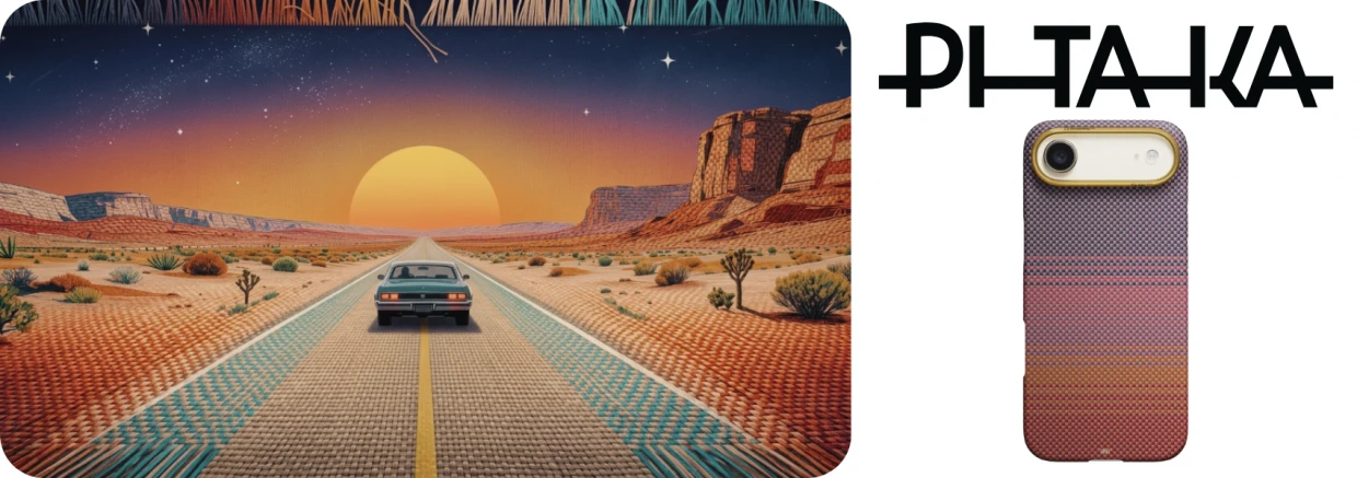 Carcasa PITAKA Edge California Dream 02 compatibila cu iPhone 17 Air, Sunset 1 Lerato.ro