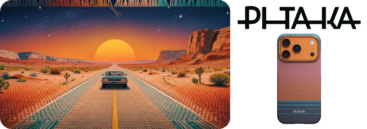Carcasa PITAKA Edge California Dream 04 compatibila cu iPhone 17 Pro, Sunset 1 Lerato.ro