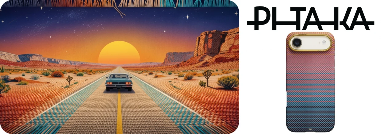 Carcasa PITAKA Edge California Dream 05 compatibila cu iPhone 17 Air, Sunset 1 Lerato.ro
