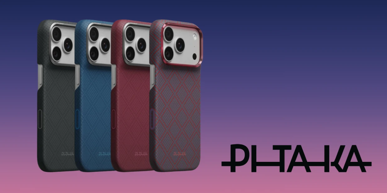 Husa PITAKA Edge Argyle cu MagSafe compatibila cu iPhone 18 Pro / 17 Pro, Burgundy 1 Lerato.ro