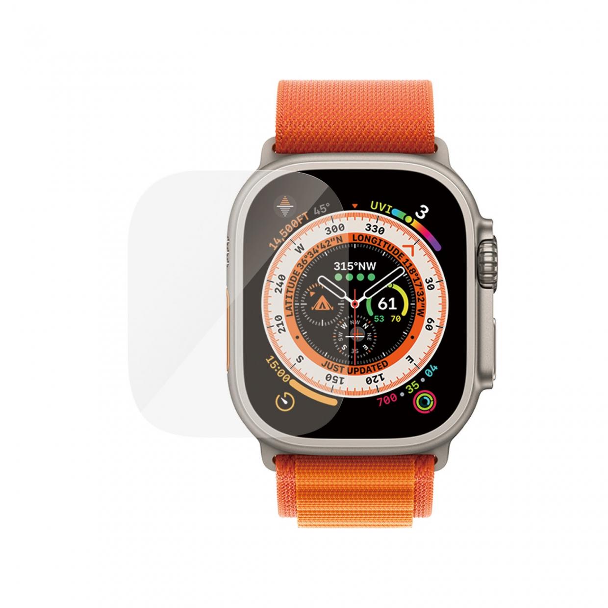 Folie sticla securizata PanzerGlass Ultra-Wide Fit compatibila cu Apple Watch Ultra 49mm, Transparent 1 Lerato.ro