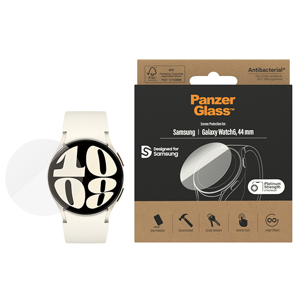 Folie sticla securizata PanzerGlass compatibila cu Samsung Galaxy Watch 6 44mm, Transparent 1 Lerato.ro